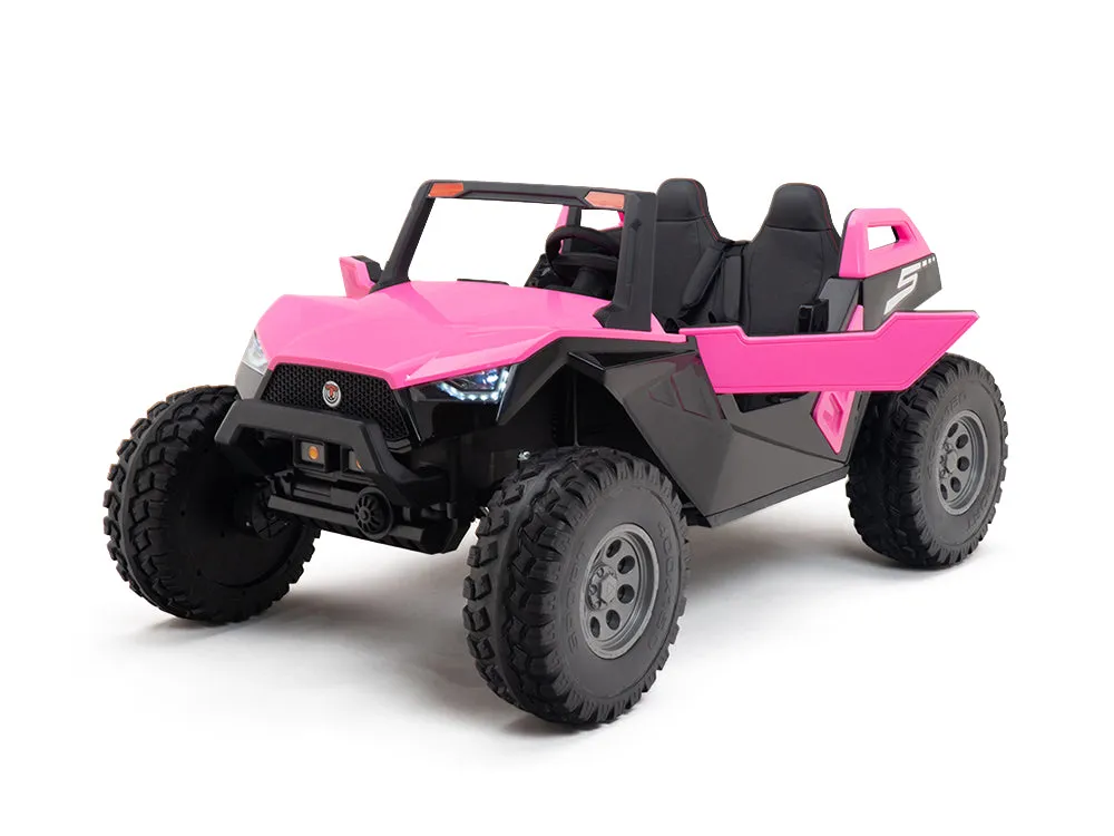 24V Red Tiger All Terrain UTV Ride on Buggy with Remote - Pink