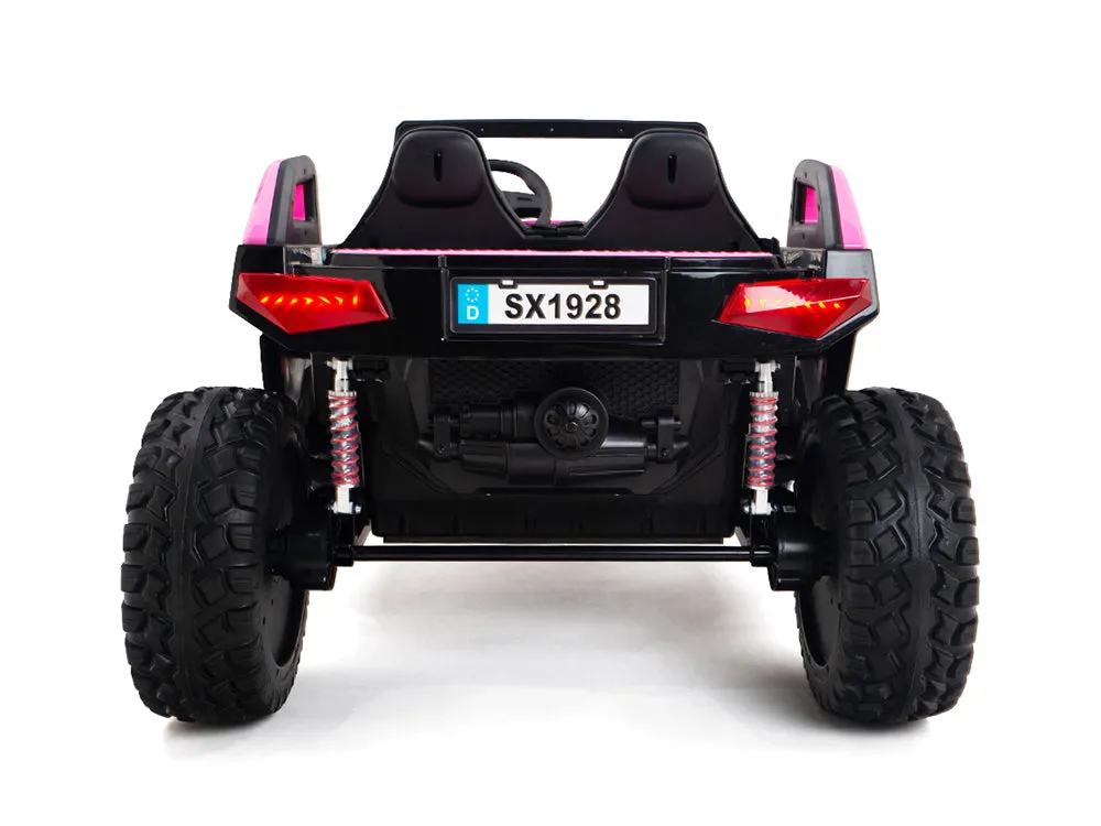 24V Red Tiger All Terrain UTV Ride on Buggy with Remote - Pink