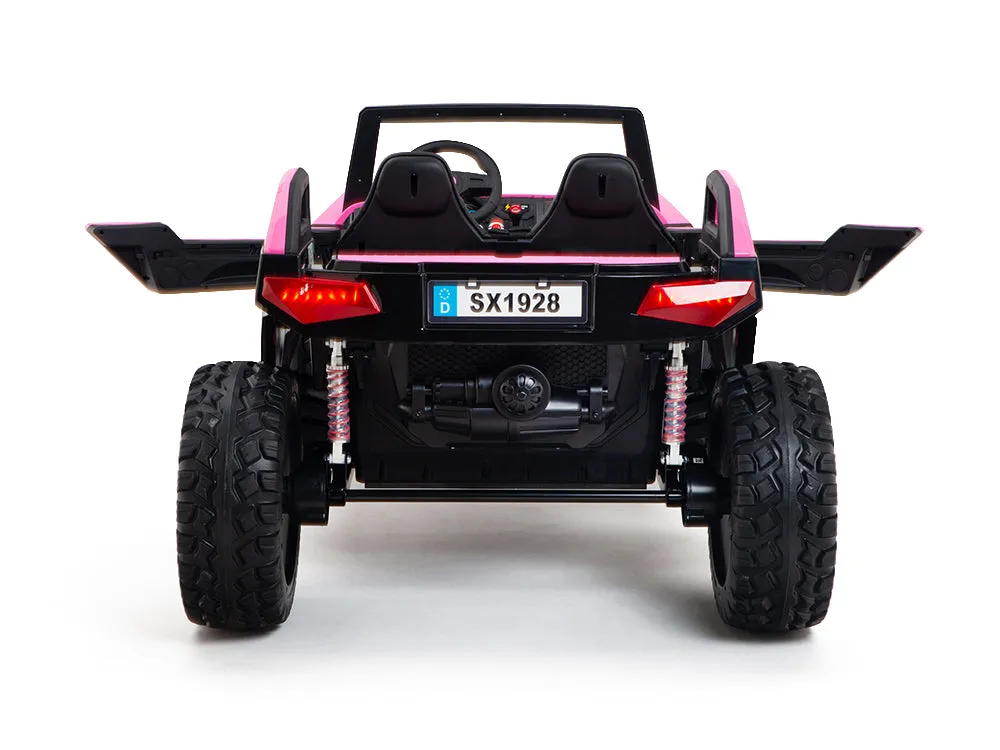 24V Red Tiger All Terrain UTV Ride on Buggy with Remote - Pink