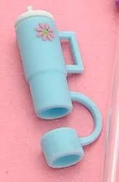 40oz  SILICONE TUMBLER  STYLE STRAW COVER CAP | 40BT1921: FLOWER WHITE