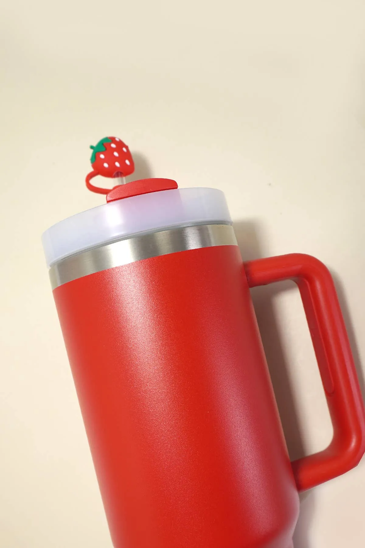 40oz  SILICONE TUMBLER  STYLE STRAW COVER CAP | 40BT1921: FLOWER WHITE