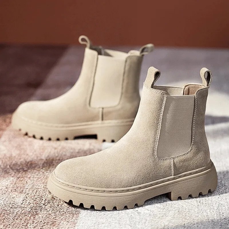 Cuzcare Women Orthopedic Ankle Boots Chunky Sole