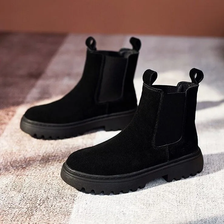 Cuzcare Women Orthopedic Ankle Boots Chunky Sole