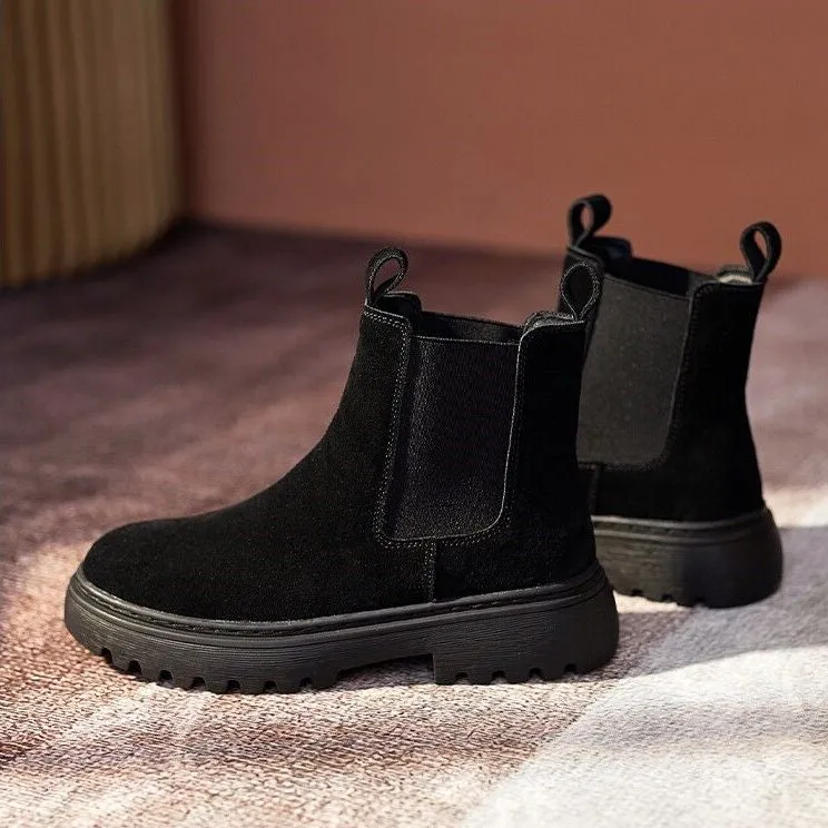 Cuzcare Women Orthopedic Ankle Boots Chunky Sole
