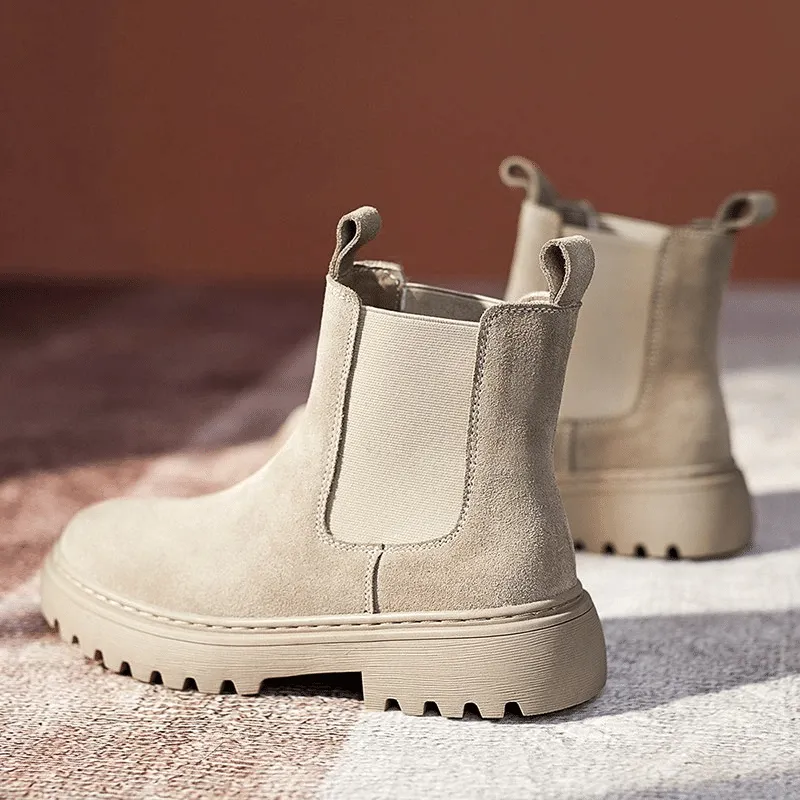 Cuzcare Women Orthopedic Ankle Boots Chunky Sole