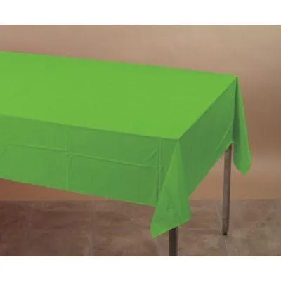 Lime Green Plastic Rectangular Table Cover