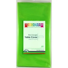 Lime Green Plastic Rectangular Table Cover