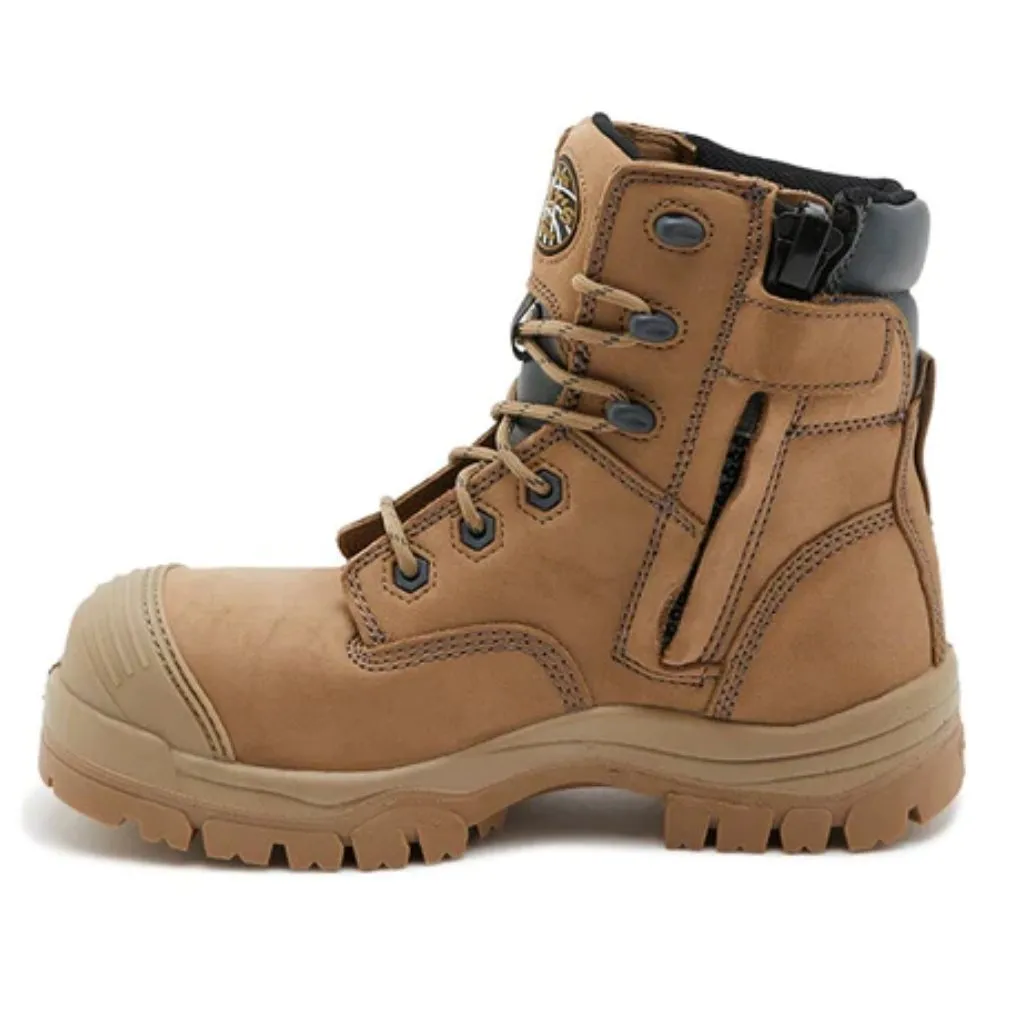 OLIVER 45 SERIES LACE UP ZIP SIDE WORK BOOTS - STONE