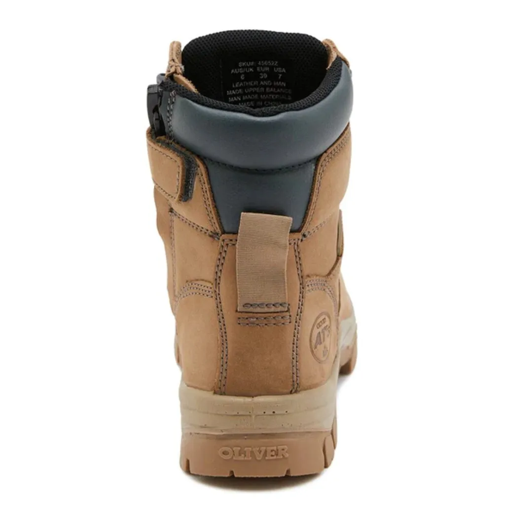 OLIVER 45 SERIES LACE UP ZIP SIDE WORK BOOTS - STONE
