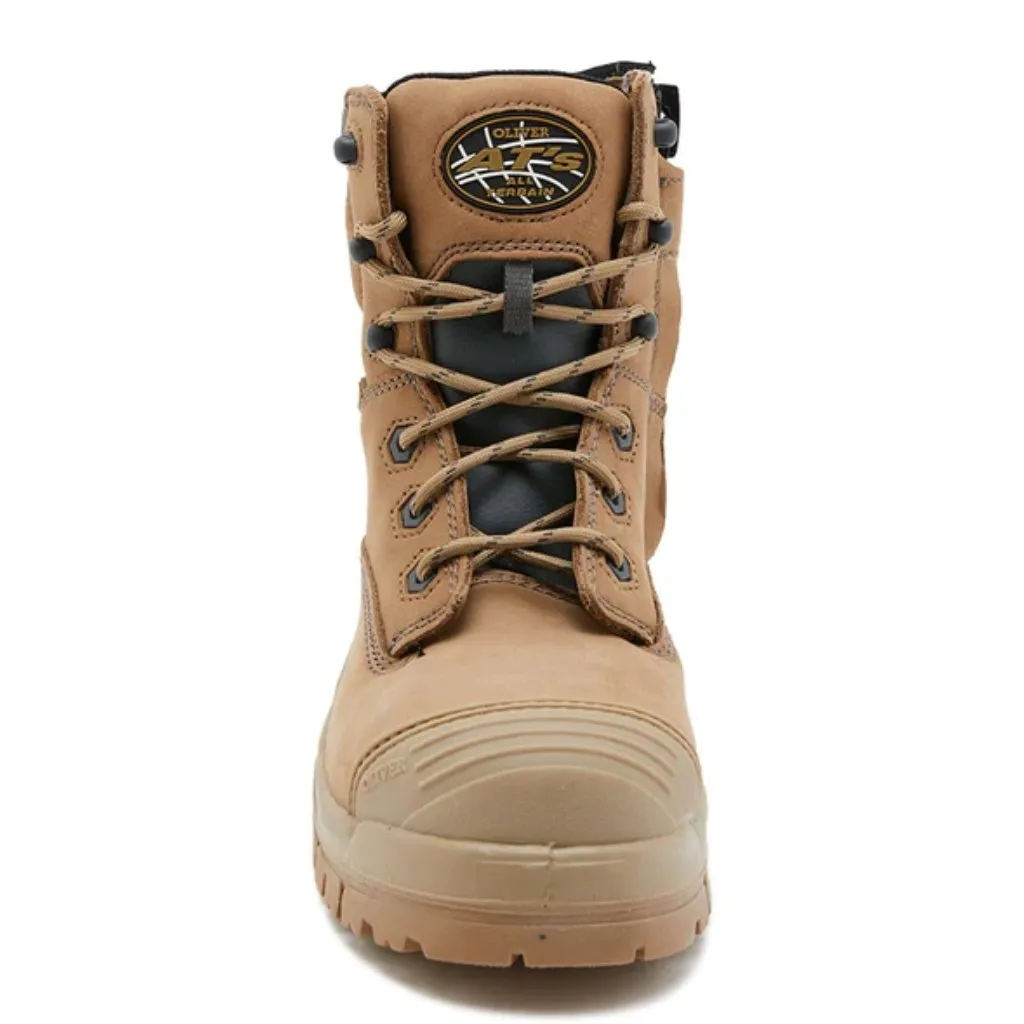 OLIVER 45 SERIES LACE UP ZIP SIDE WORK BOOTS - STONE