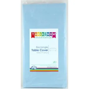 Pastel Blue Rectangular Plastic Table Cover